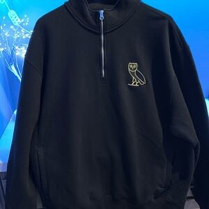 OVO Embroidered Quarter Zip Pullover